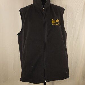 Women's White Sierra Black Fleece Zip UP Vest - M